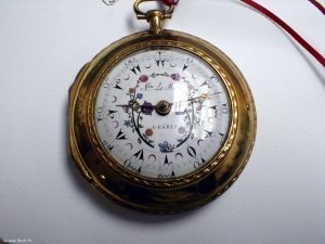 This is a Jln Le Roy, 4 cased, Verge fusee with a Turkish dial