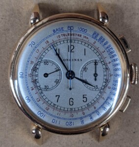 Longines chronograph dial restoration after