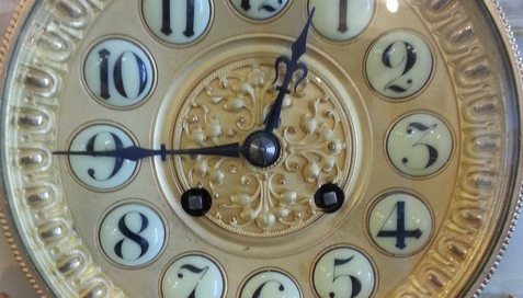 Refinished French marble clock